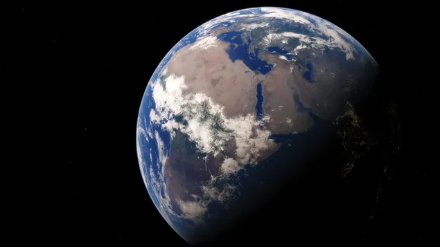 Erde aus dem All 4K Hintergrundbild
