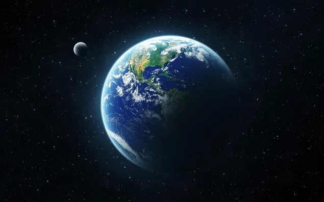 宇宙からの地球の眺め 2K 壁紙
