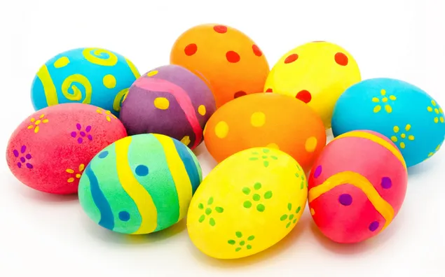 Muat turun Telur berwarna belang-belang Paskah