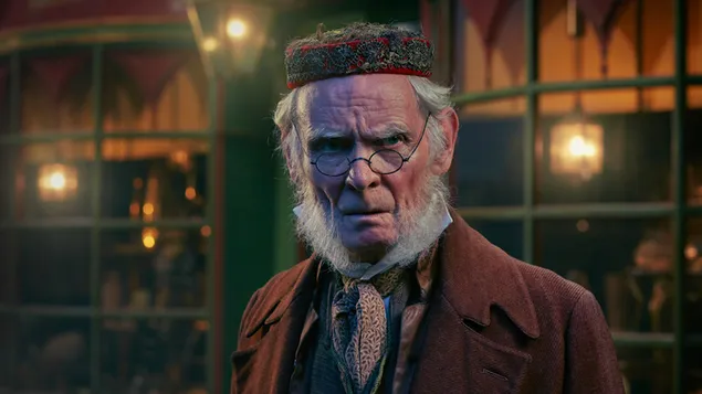 Páipéar balla Ebenezer Scrooge na Dickensian4K