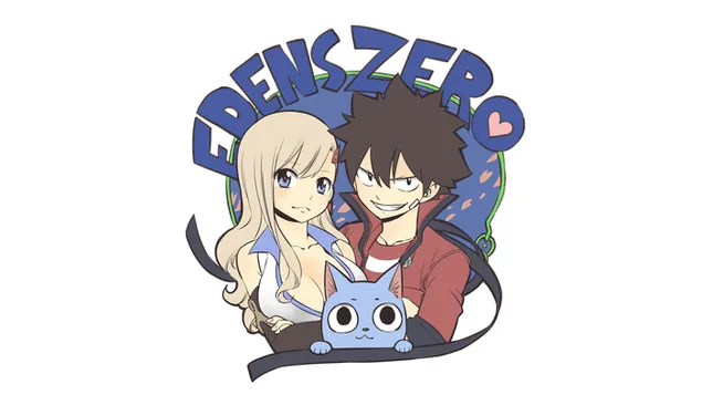 Edens Zero - Rebecca, Shiki Granbell & Happy 4K baggrundsbillede