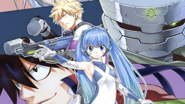 Edens Zero - Shiki Granbell, Hermit, Weisz Steiner 4K muurpapier