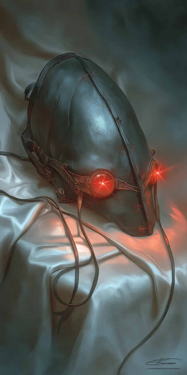 mascara espeluznante estilo steampunk con lentes brillantes sobre seda descargar