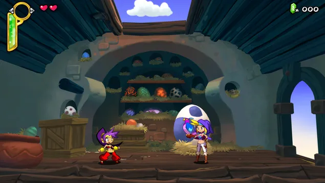 คฤหาสน์ไข่ของ Shantae Half-Genie Hero 4K วอลเปเปอร์