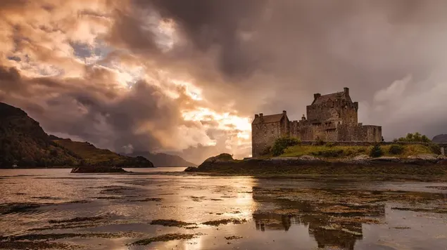 Tapeta Hrad Eilean Donan, ostrov v Spojených štátoch 4K