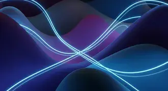 일렉트릭 네온 커브 크로싱 8K 배경화면