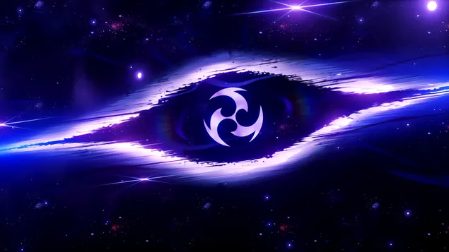 Electro poliarm weerlig oog | Ganshin impak 2K muurpapier