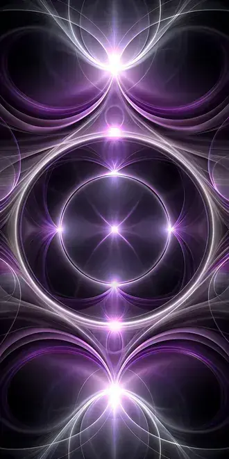Fundal negru abstract elegant cu cercuri gradiente de lavandă de vis 2K imagine de fundal