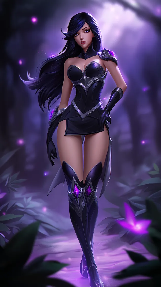 elegantni fantasticni lik u misticnom sumskom okruzenju preuzmi