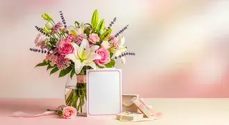 Hình nền Bó hoa thanh lịch và quà tặng cho những dịp đặc biệt 4K