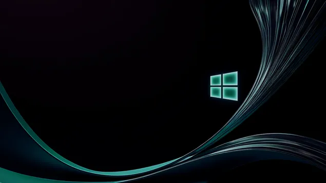 elegantni prelivashchi svetlinni v''lni s logo na windows 11 na t''men fon izteglyane
