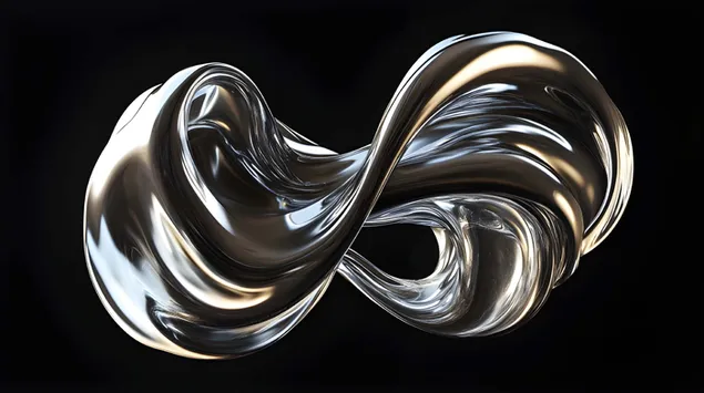 Ταπετσαρία Κομψή φόρμα υγρού μετάλλου σε κίνηση 4K