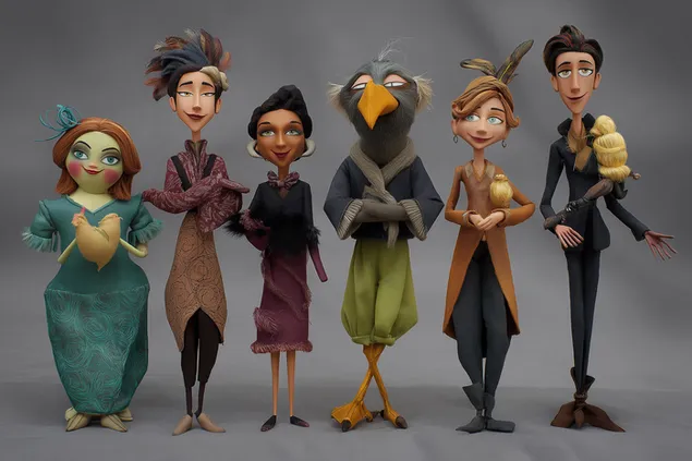 דמויות סטופ-מושן אלגנטיות 2K טפט