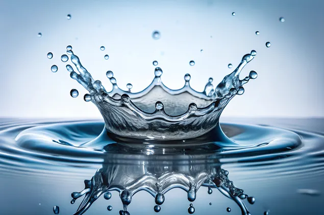 elegantes Spritzwasser isoliert auf weißem Hintergrund 4K Hintergrundbild