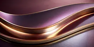 Tapeta Elegantní vlnitá textura látky s kovovým zlatým lemováním a jemnými světelnými efekty 4K