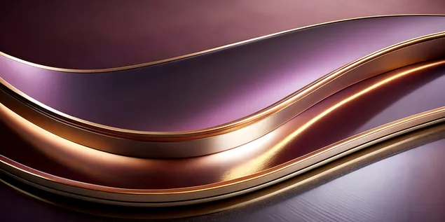 מרקם בד גלי אלגנטי עם שוליים זהובים מטאליים ואפקטים עדינים של תאורה 4K טפט