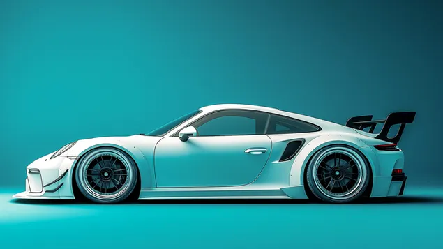 Елегантна бяла спортна кола 2K тапет