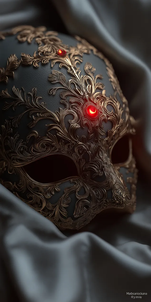 elegantisti koristeellinen naamionaamio filigraanilla ja jalokivilla lataa