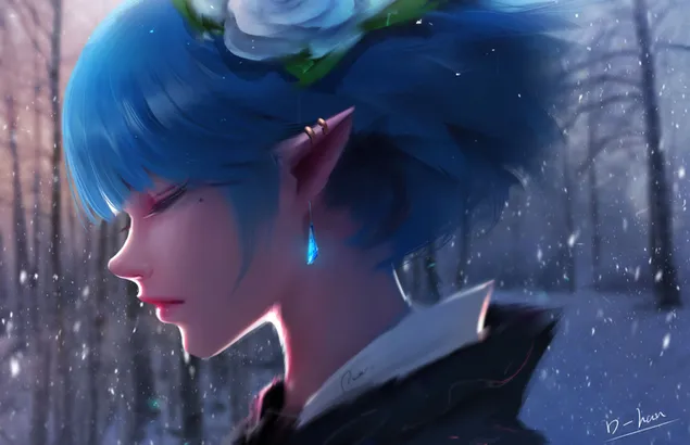 فتاة قزم 2K خلفية