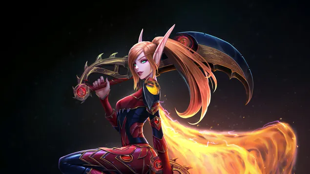 Елф жена воин 4K тапет