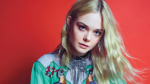 'Elle Fanning' Pelakon Amerika Cantik 4K kertas dinding