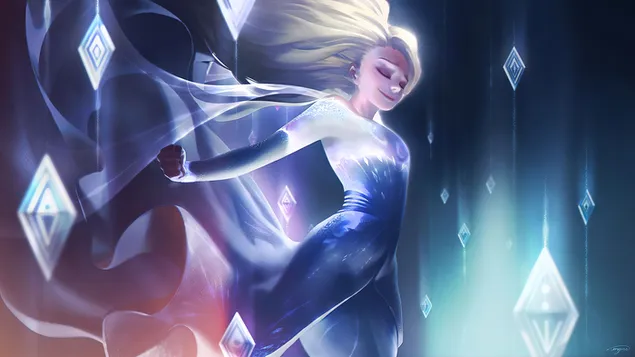 Elsa merasakan kristal ajaibnya