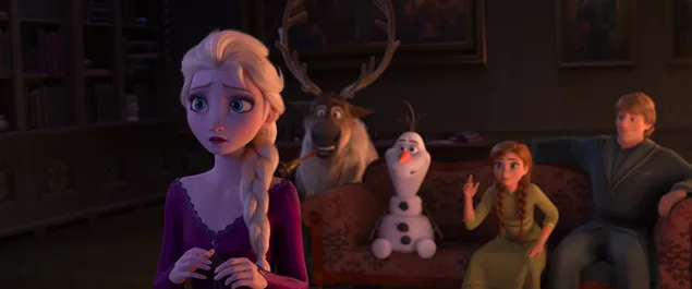 Elsa hears a call from the wind