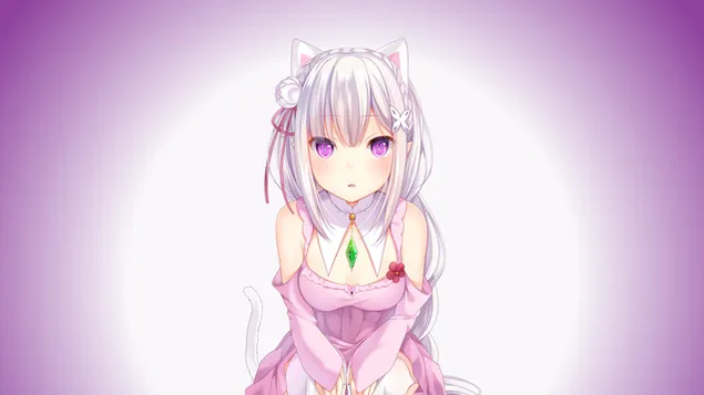 אמיליה חתול אוזן 4K טפט