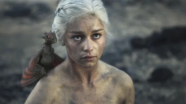 Emilia Clarke and Her Little Dragon