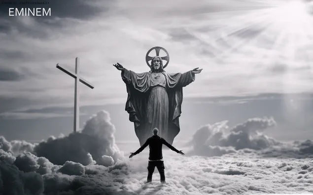 Eminem Image Įkvėptas dainų Walk on Water, Rap God ir Believe. HD ekrano užsklanda