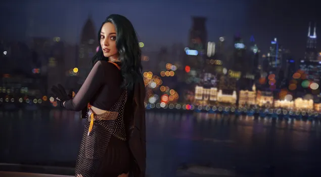 Emma Dumont | Penggambaran Majalah FHM China 8K kertas dinding