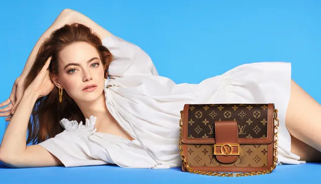 emma stone | louis vuitton dauphine bag campaign shoot download
