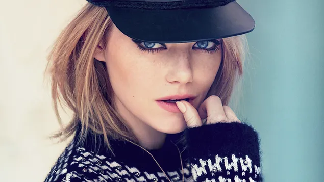 Emma Stone prikkelende blauwe ogen download