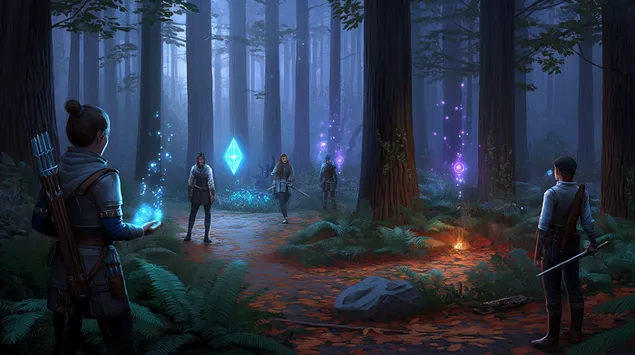 마법의 숲 모임 2K 배경화면