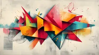 Energetic Blend of Colors and Geometry 2K wallpaper