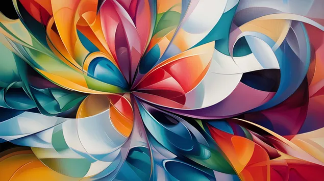 פרץ אנרגטי של גיאומטריה מופשטת 8K טפט