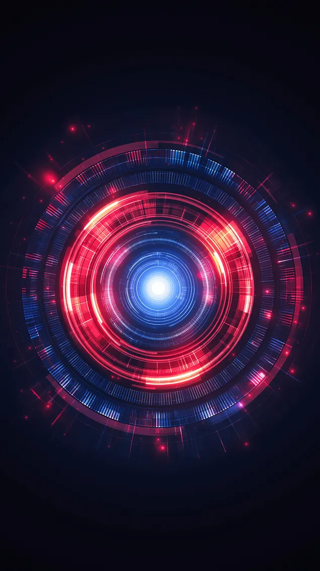 energetsko jedro: svetlobni digitalni vrtinec z abstraktnimi elementi prenos