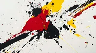 Tapeta Energické malování Splash Art v zářivých odstínech 8K