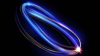 Energetic Ring of Glowing Light Streams in a Minimalist Dark Setting 8K wallpaper