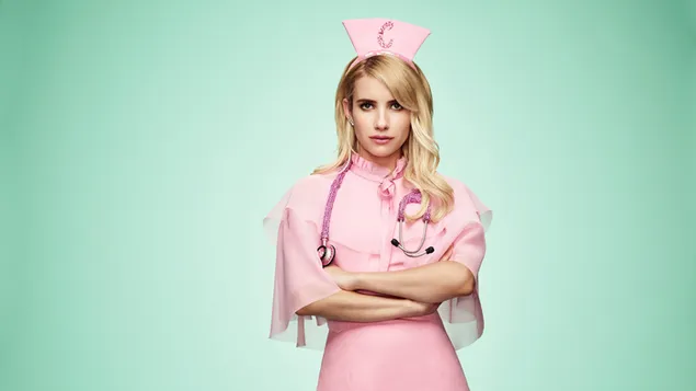 Enfermera rubia 'Emma Roberts' (8k)