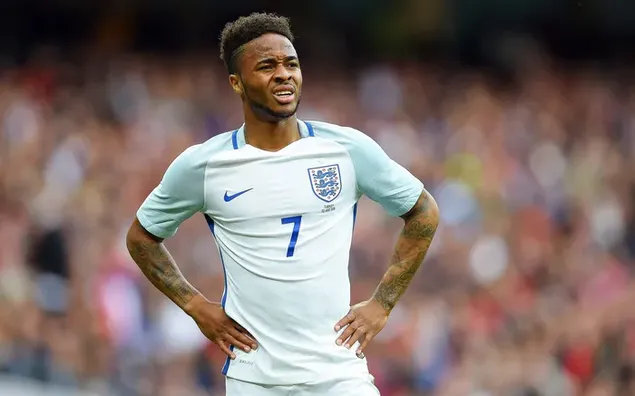 Englands landslagsspelare Raheem Sterling 4K bakgrund