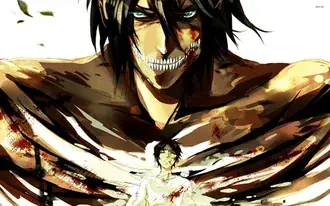 eren yeager e titano libero 2K sfondo