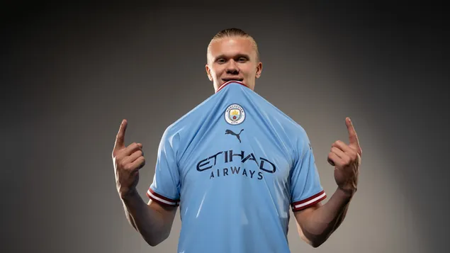 erling braut haaland poseerimas manchester city sargis allalaadimine