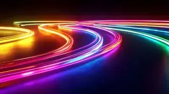 Luzes de neon etéreas girando em harmonia 4K papel de parede