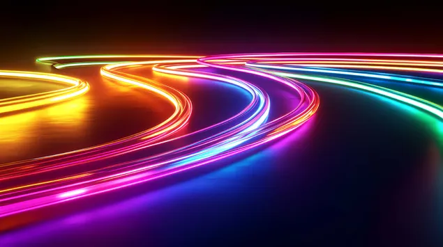 efirni neonovi svetlini, izvivashchi se v kharmoniya izteglyane