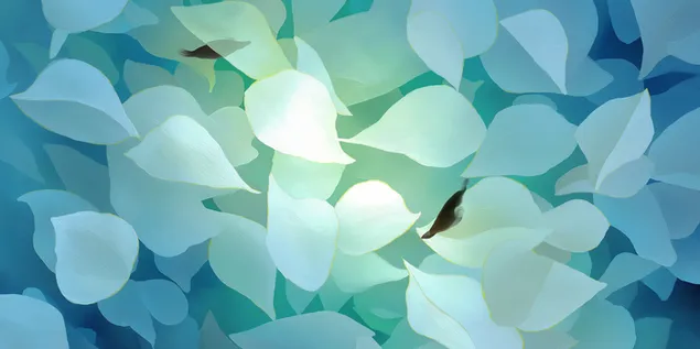 Kelopak Ethereal Drift 2K kertas dinding