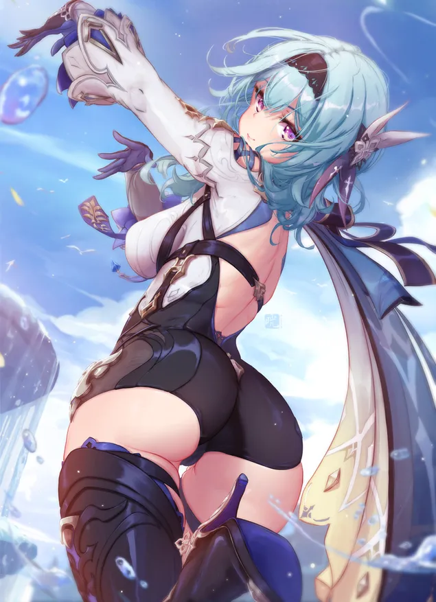 Eula örül a szép napnak | Genshin Impact 2K háttérkép