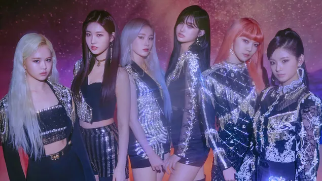 Grupas Everglow (K-Pop Band) dalībnieki filmā “Reminiscence” MV Shoot (2020) 4K fona tapete