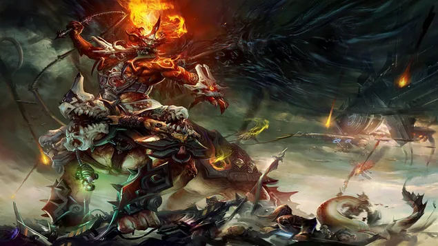 邪惡的戰鬥領主拉 4K 壁紙