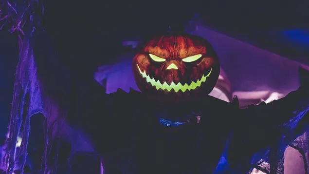 Evil spooky pumpkin HD wallpaper